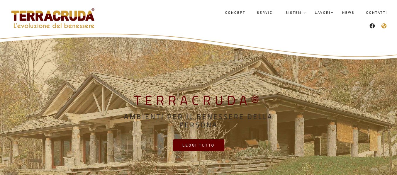 Home page del sito Terracruda Italia