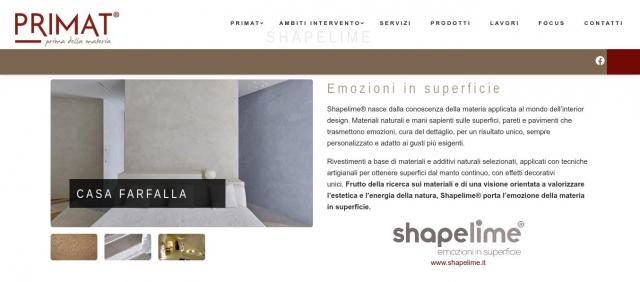Home page dettaglio presentazione del brand shapelime.